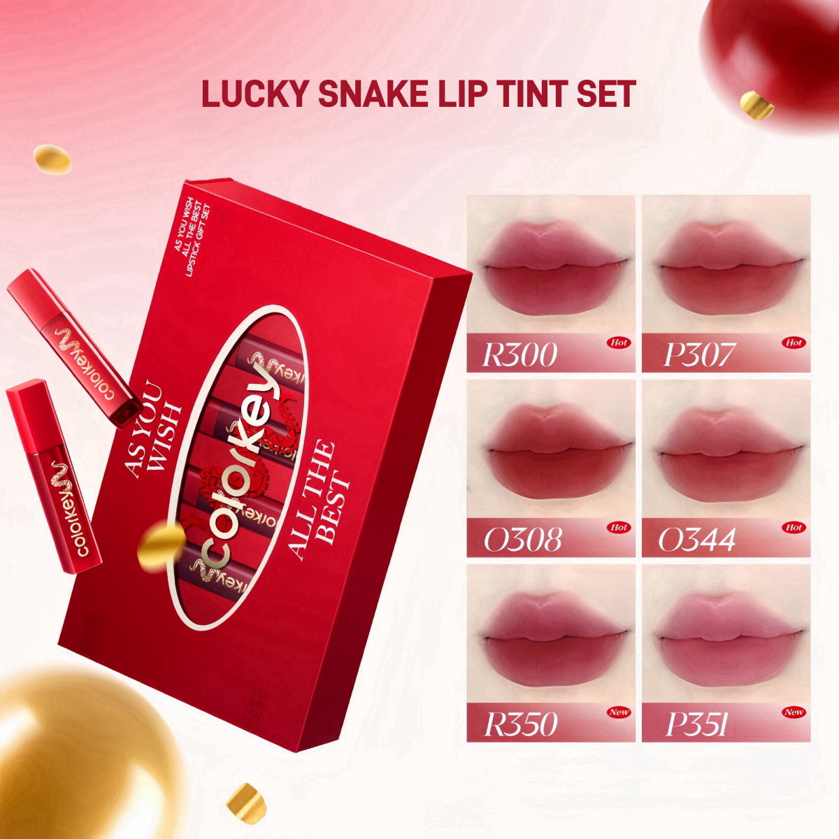 Colorkey Lipstick Gift Set CNY Lucky Snake 6g