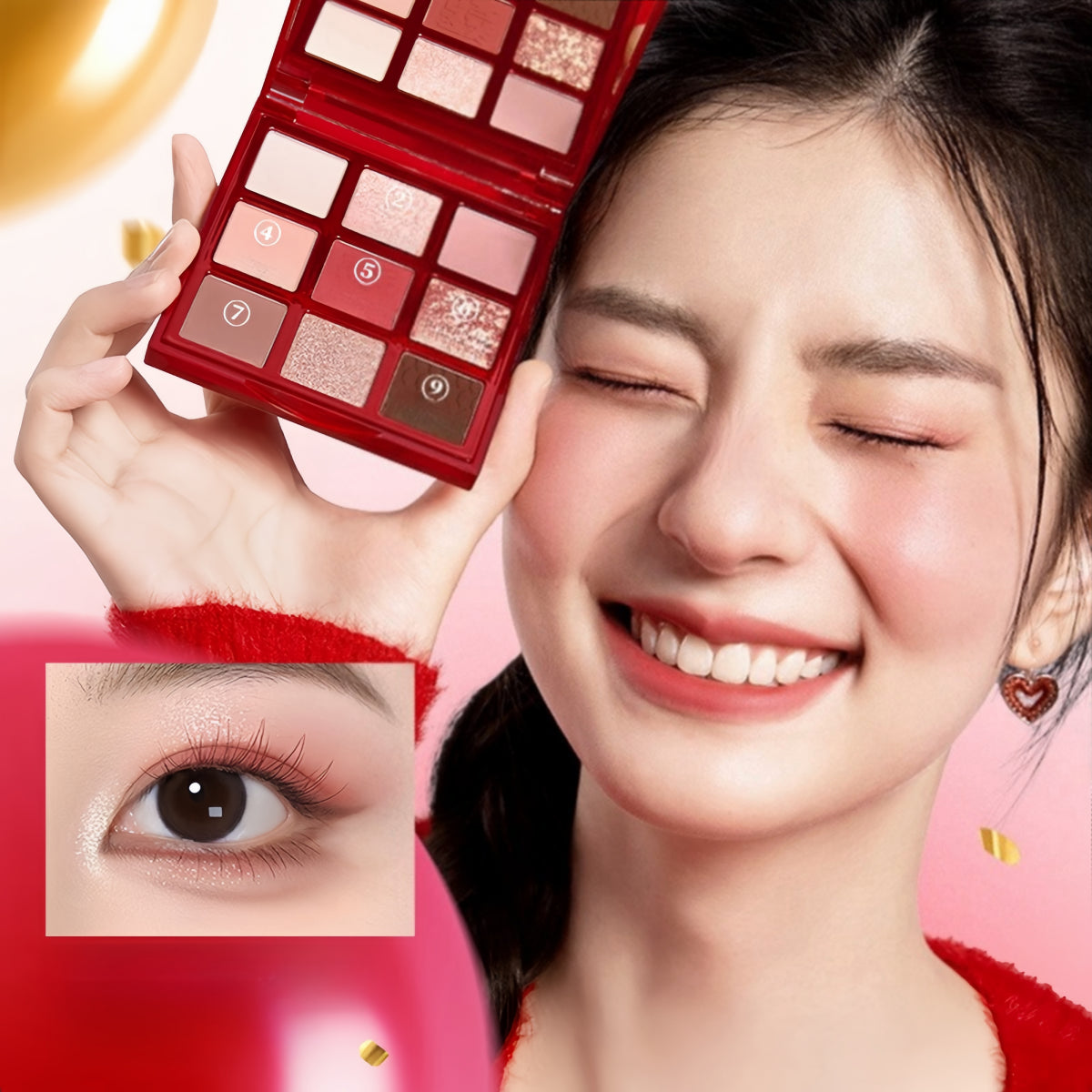Colorkey Nine Shades Eyeshadow Palette CNY Lucky Snake 13.5g