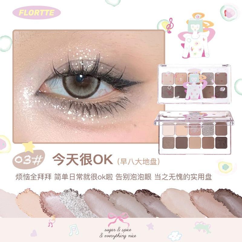 Wackky 10 Colors Eyeshadow Palette 7.5g