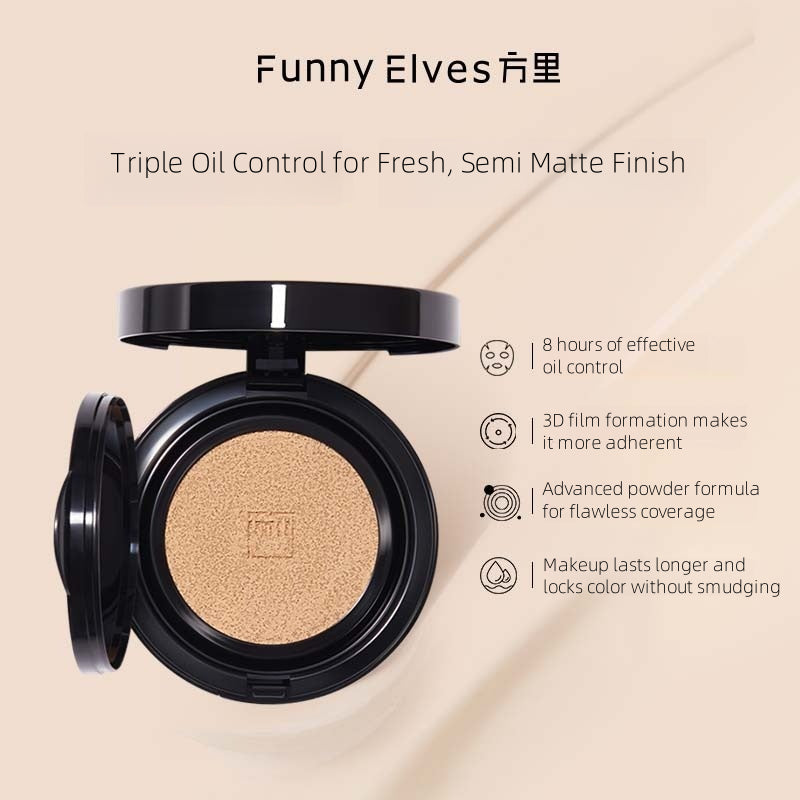 Funny Elves Cushion Foundation Oily Skin Formula 10g*2