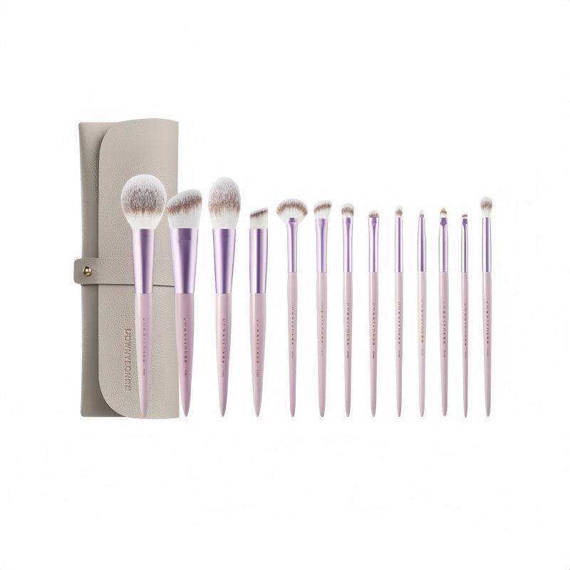 Rownyeon Grape Purple Makeup Brush Set 13 in With Bag