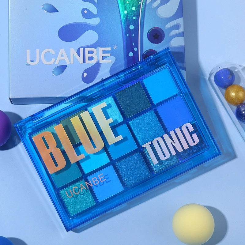 15 Colors Eyeshadow Palette Blue Tonic 10.8g