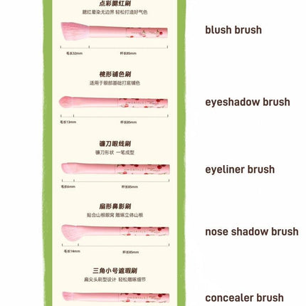 AMORTALS - Wiggle Wiggle Makeup Brushes 5 in Set
