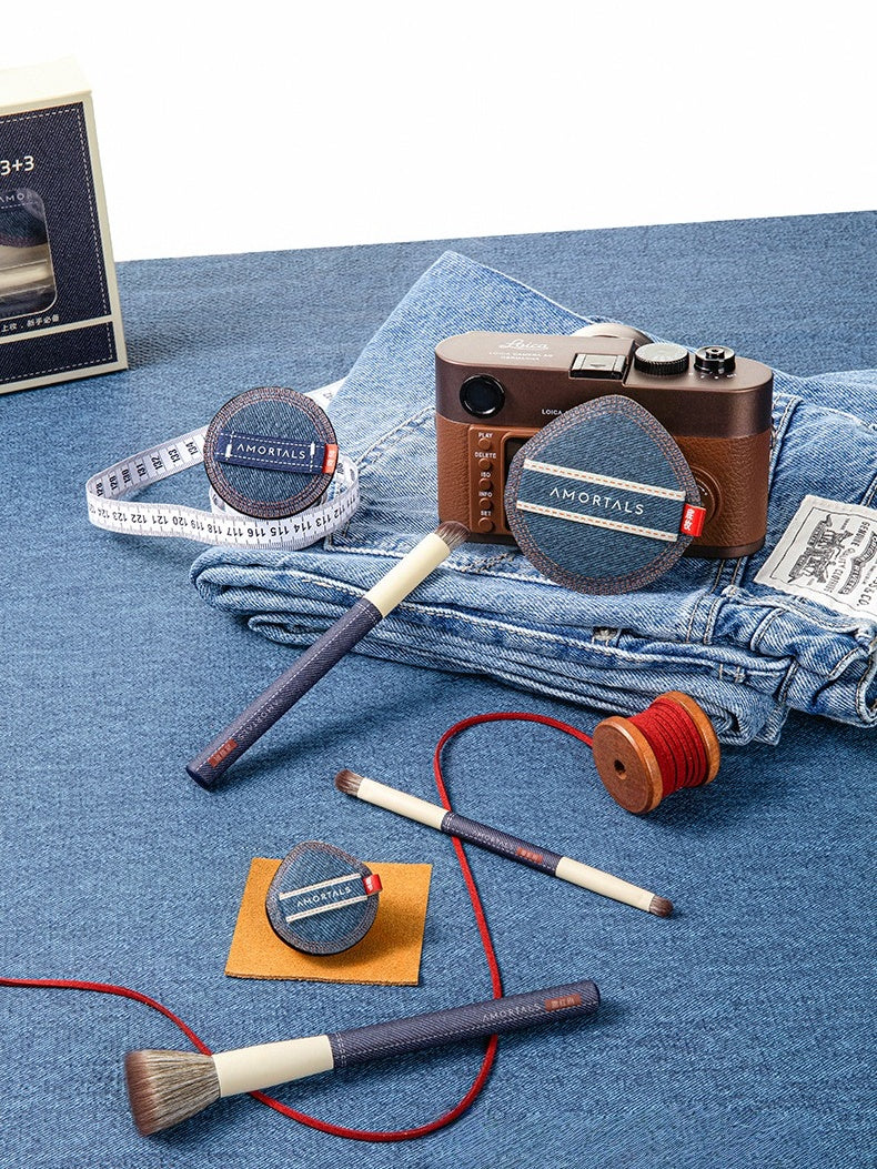 AMORTALS - "Just It" Denim Beginner Makeup Tool Set