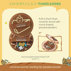 Round Shaped Pressed Powder Puff 2in