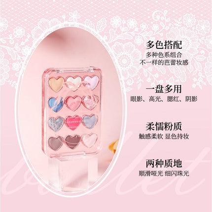 BIYA - Dream Ballet 12 Colors Eyeshadow Palette 6.6g