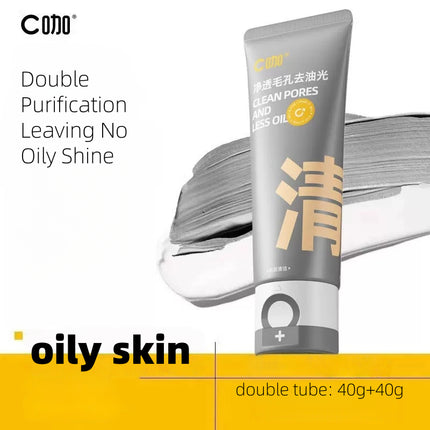 C+ Beauty Amino Acid White Clay Cleansing Double Tubes Cleanser 80g
