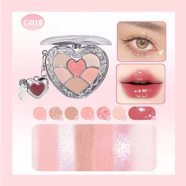 GOGOTALES - Heart 2 Heart Lip Jelly Eyeshadow Palette 6.5g