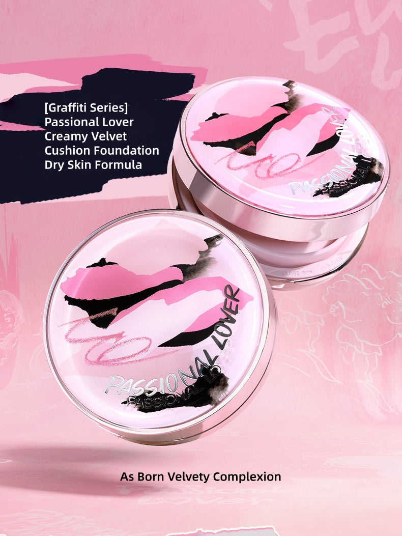 [Graffiti Series] Passional Lover Creamy Velvet Cushion Foundation Dry Skin Formula 14g+14g