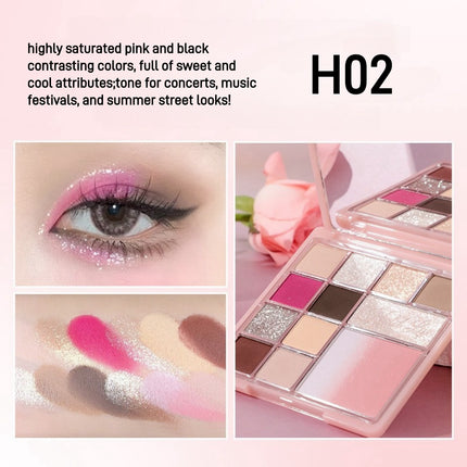 HOLDLIVE - Floral Comprehensive Powder Palette 12 Colors 15g