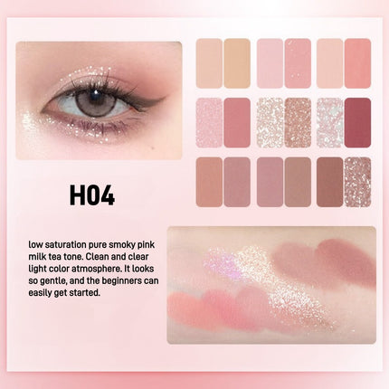 HOLDLIVE - Secret Garden Eyeshadow Palette 18 Colors 12.6g