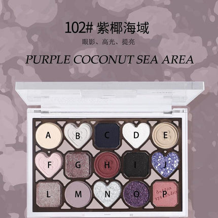 KAXIER - Button Series Eye Palette 15 Colors 12g