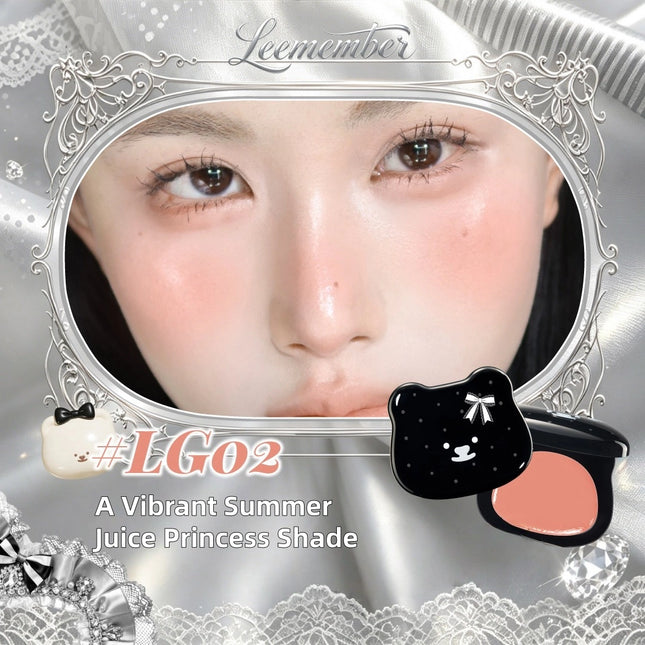 LEEMEMBER - Purple Floral Bear Hydrating Cream Blush 4g