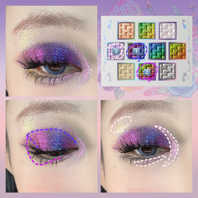 UCANBE - 10 Colors Chameleon Eyeshadow Palette Lunar Mirage 7g