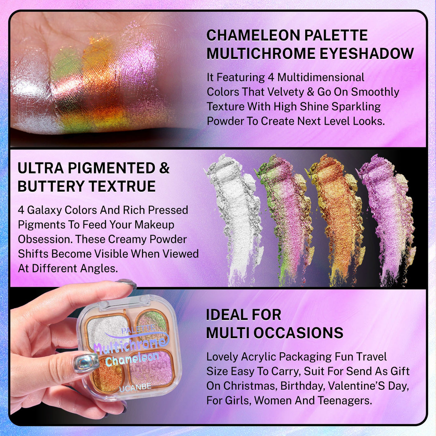 UCANBE - Multichrome Chameleon Palette 4 Colors 02 4g