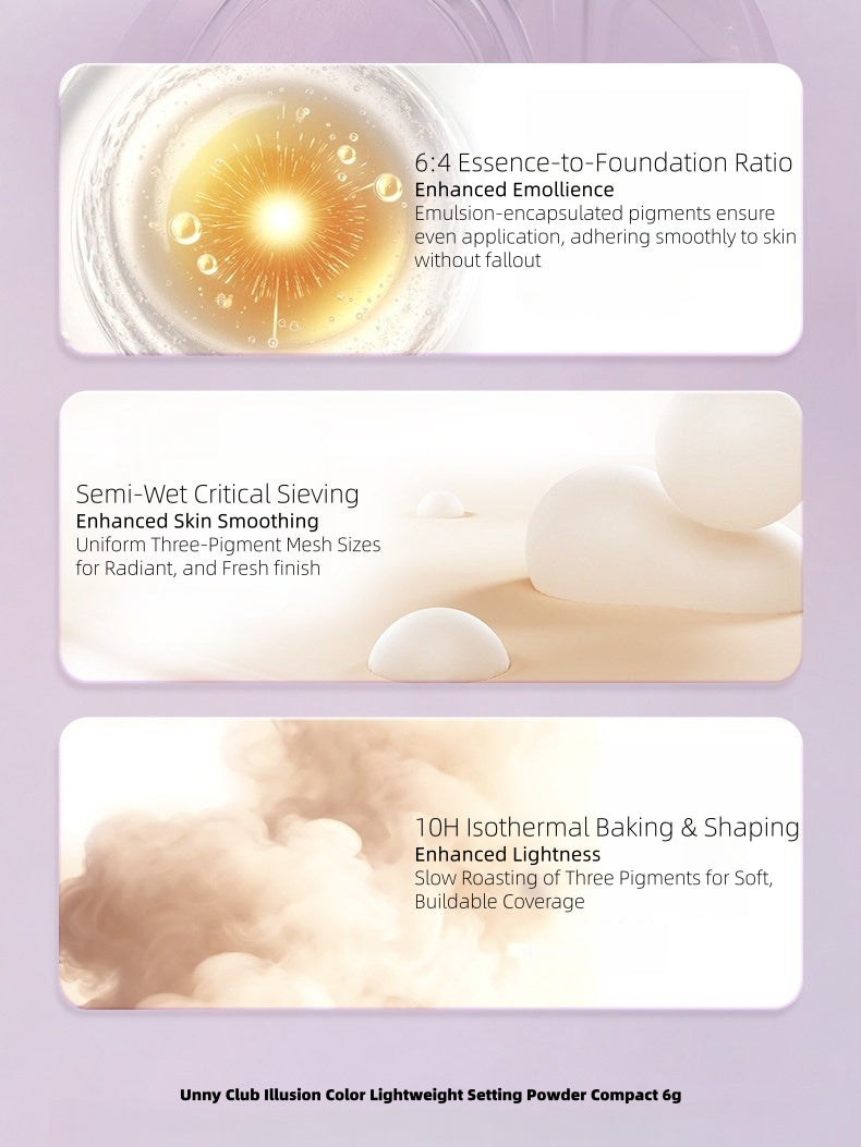 UNNYCLUB - Illusion Color Lightweight Setting Powder Compact 6g