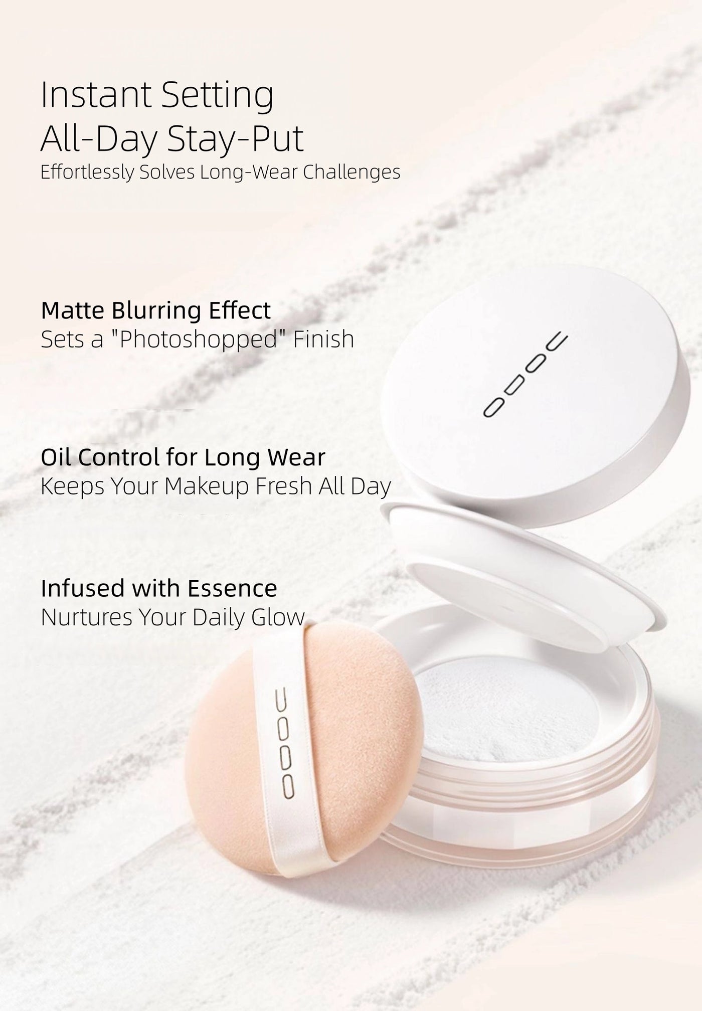 UODO - Matte Long-Lasting Loose Powder 8g 10g