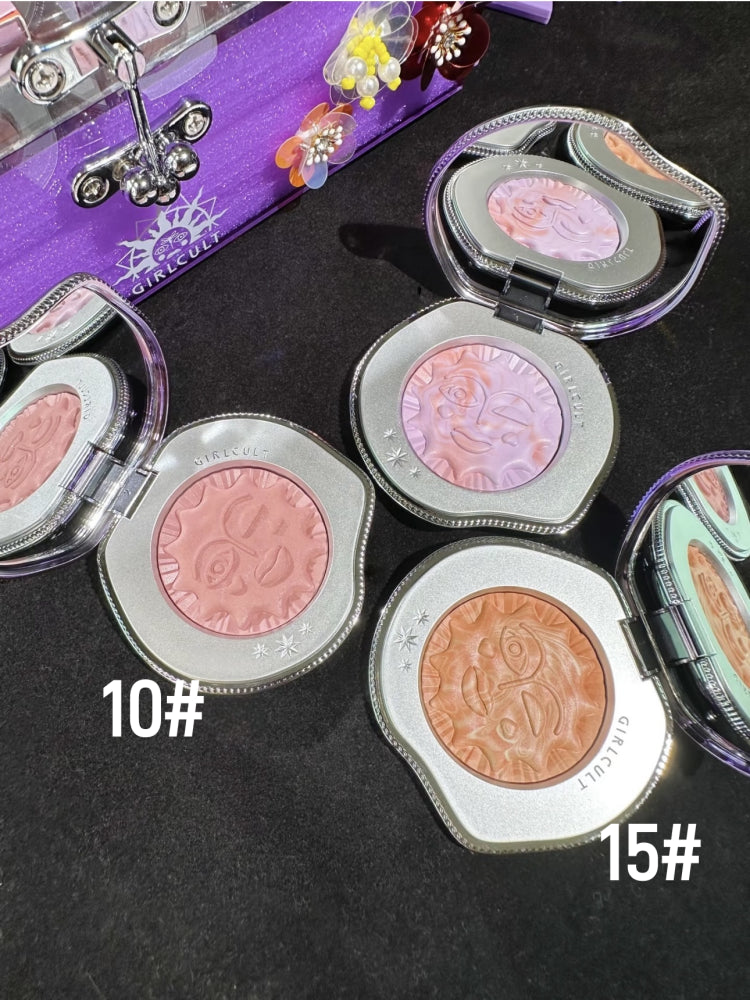 Girlcult构奇情绪腮红黑福娃修容哑光面中提亮收敛色膨胀色蜜桃色GC022