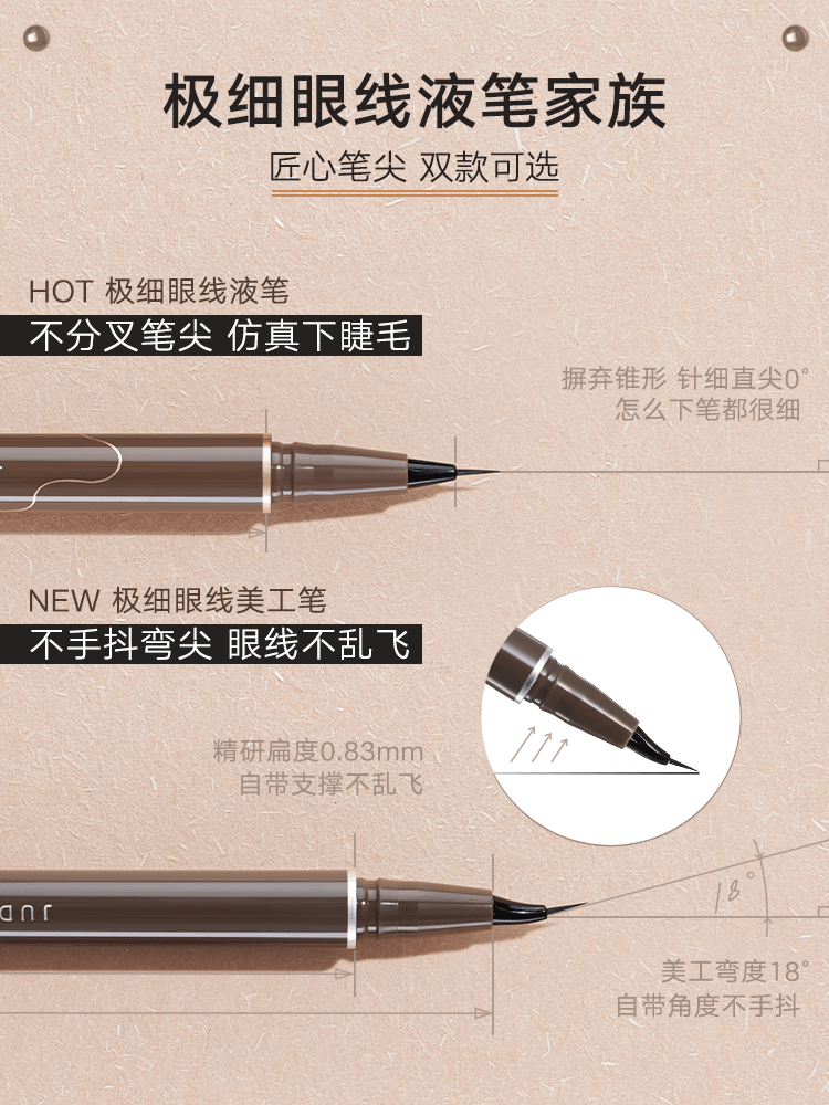 Judydoll 橘朵极细眼线液笔防水不晕染防水防汗持久 0.5ml