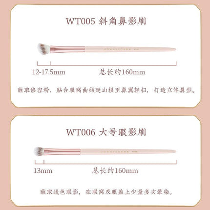 Rownyeon Misty Peach Makeup Brush 11-in-Set RY013 - Chic Decent